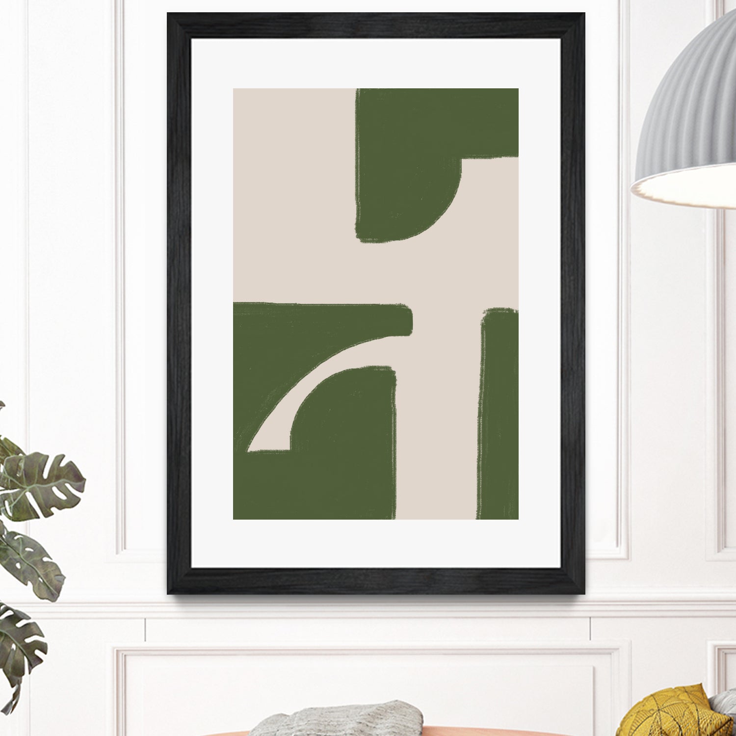 Green Beige Modern by THE on GIANT ART - illustration drawing