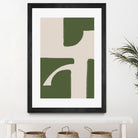 Green Beige Modern by THE on GIANT ART - illustration drawing