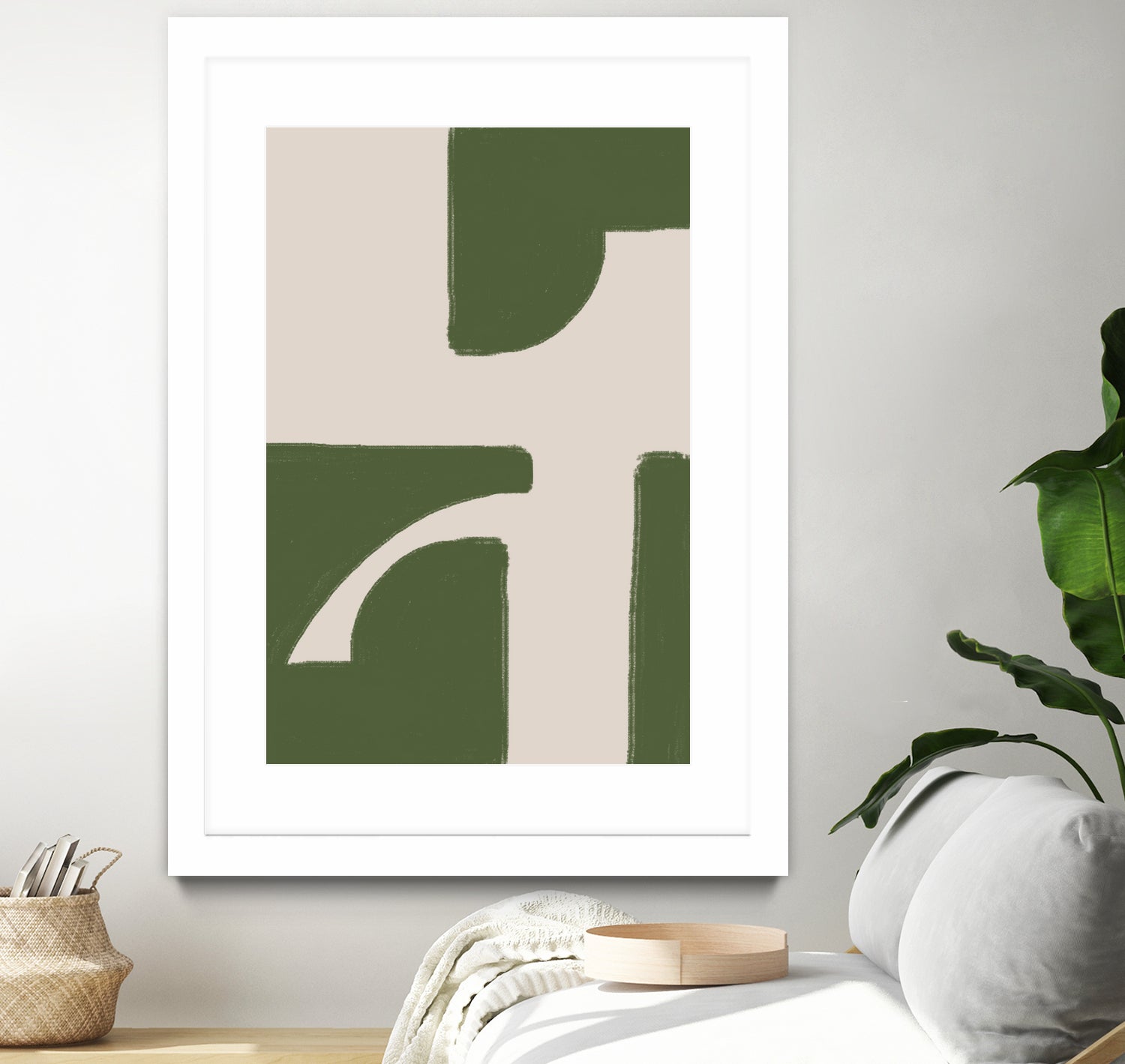 Green Beige Modern by THE on GIANT ART - illustration drawing