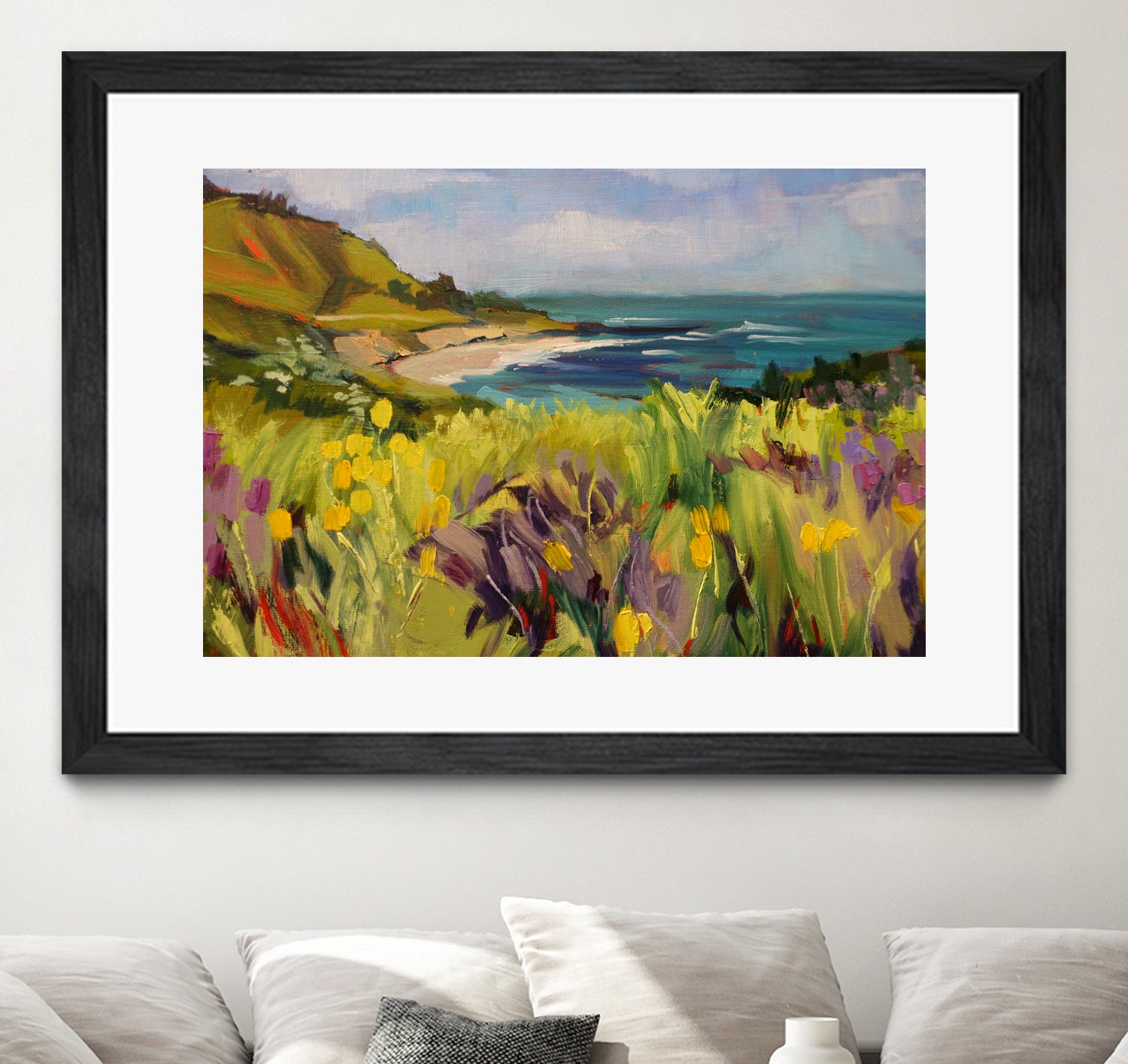 Coastal California  by Maxine Shore  on GIANT ART - green landscape  coast