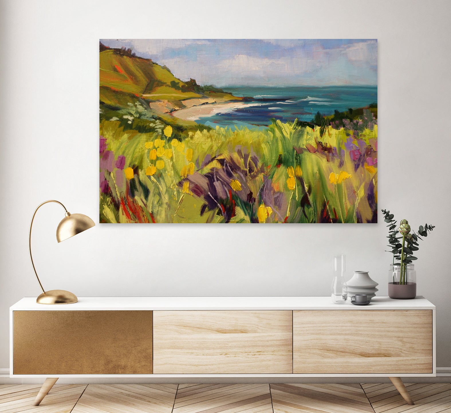 Coastal California  by Maxine Shore  on GIANT ART - green landscape  coast