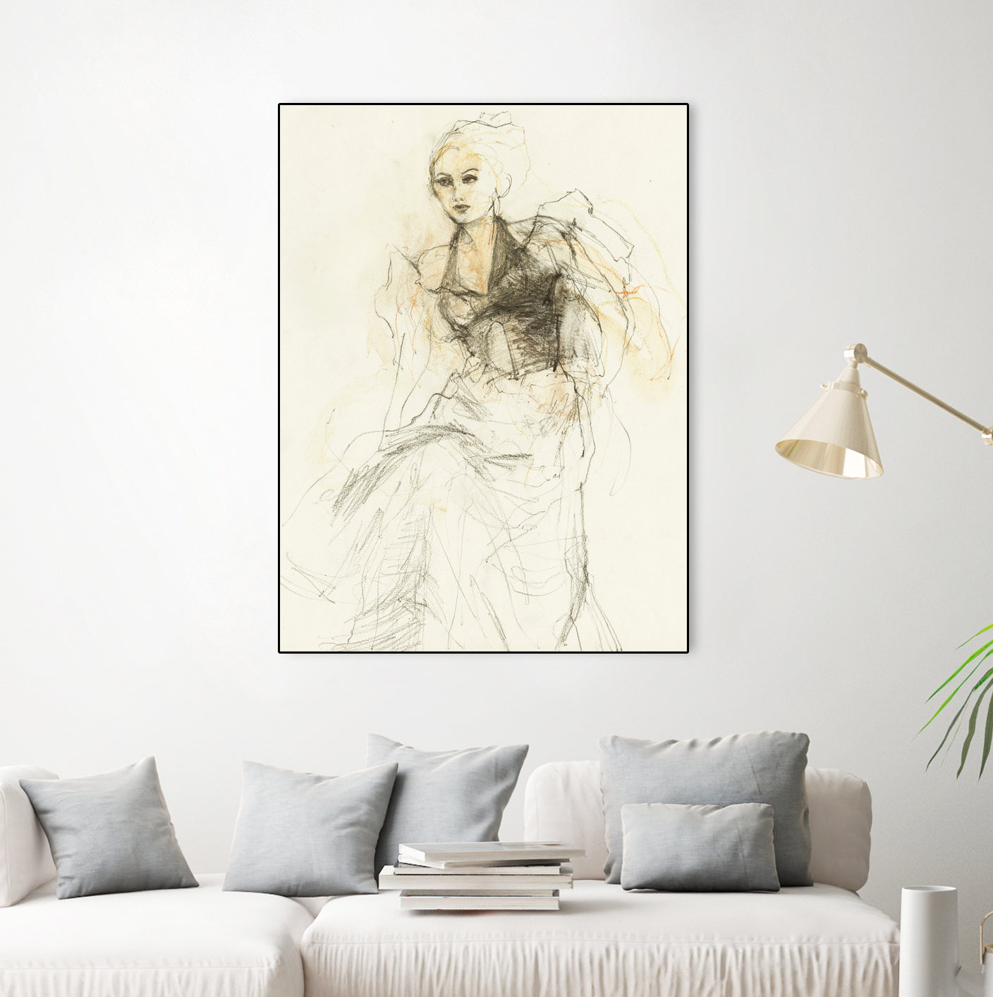 Elegant Sketching by Ute Rathmann on GIANT ART - 5002 illustration