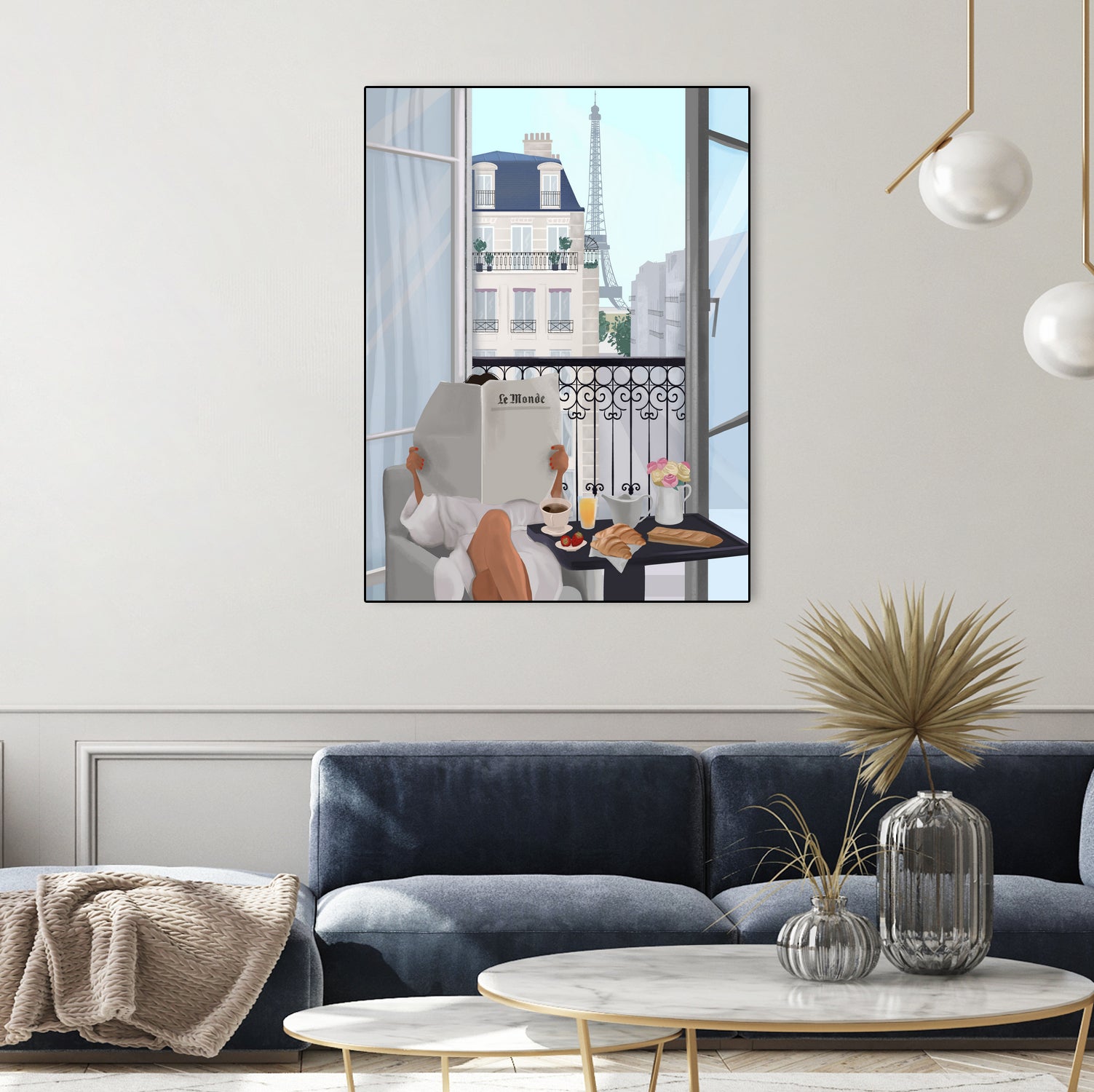 Paris Balcony by Petra Lizde on GIANT ART - illustration  paris 