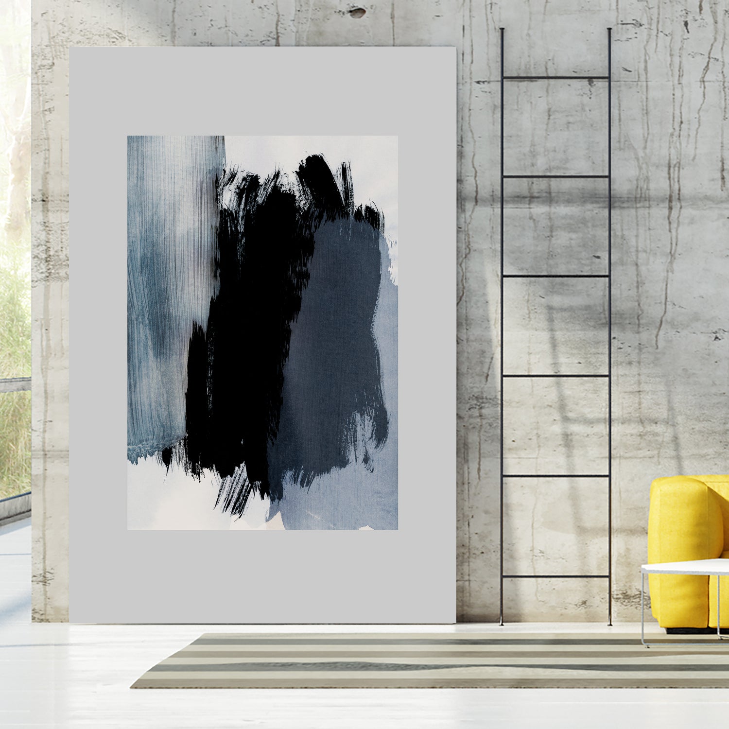 Abstract Brush Strokes 15 by Mareike on GIANT ART - blue illustration painted