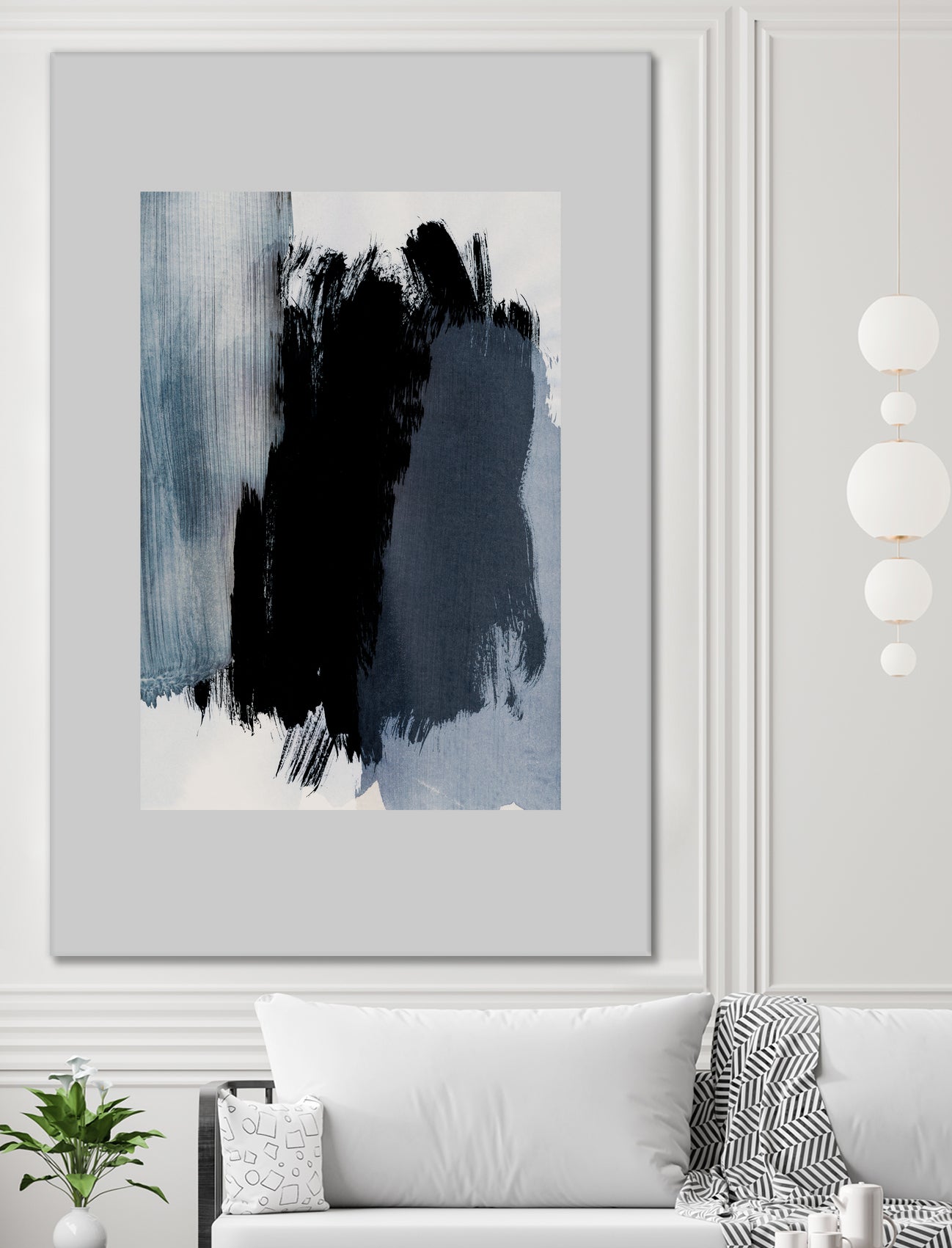 Abstract Brush Strokes 15 by Mareike on GIANT ART - blue illustration painted