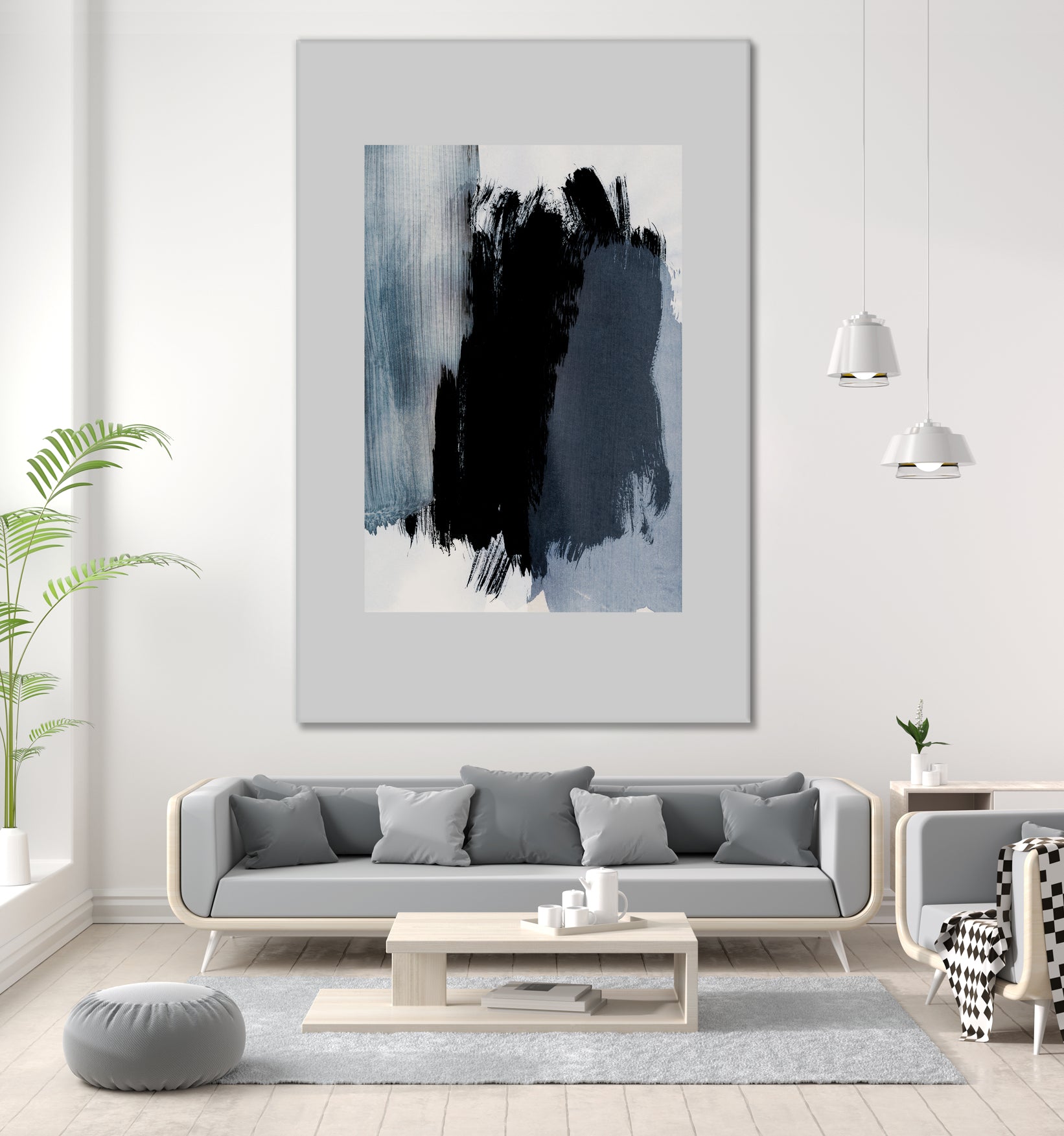 Abstract Brush Strokes 15 by Mareike on GIANT ART - blue illustration painted