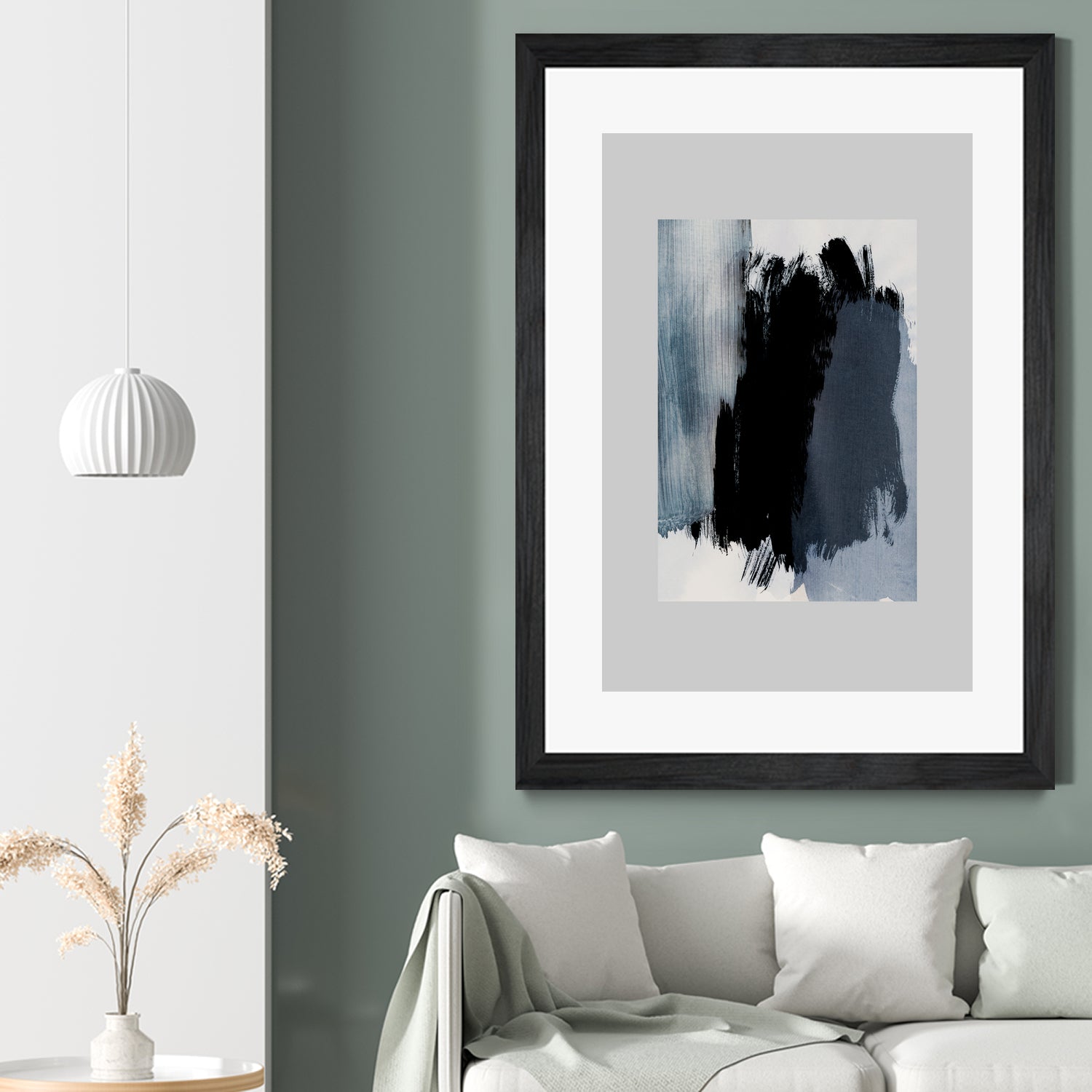 Abstract Brush Strokes 15 by Mareike on GIANT ART - blue illustration painted