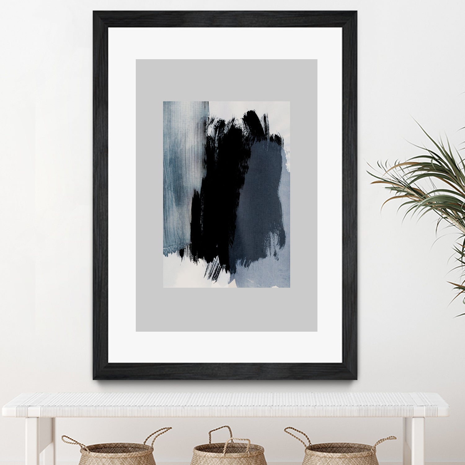 Abstract Brush Strokes 15 by Mareike on GIANT ART - blue illustration painted