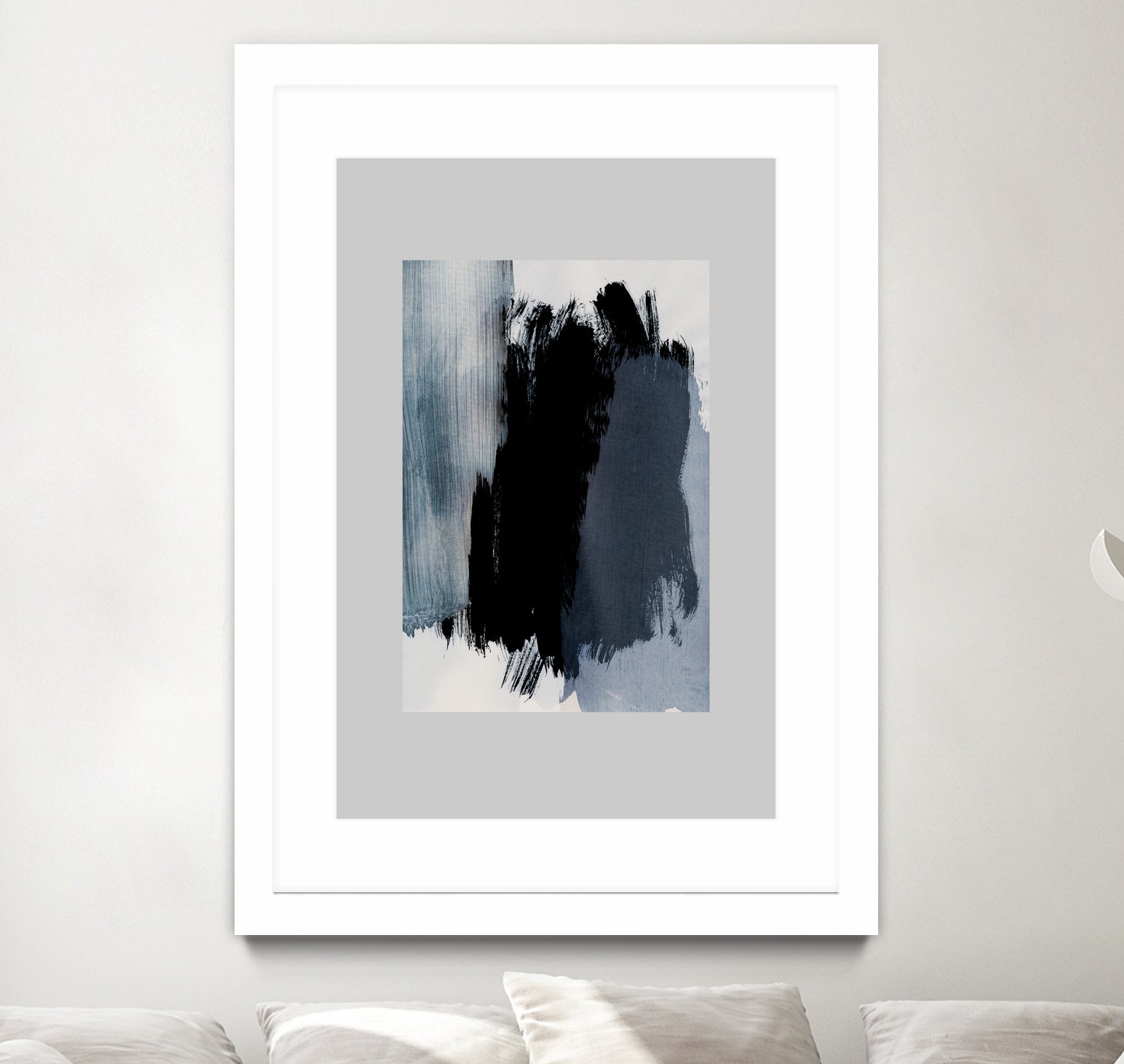 Abstract Brush Strokes 15 by Mareike on GIANT ART - blue illustration painted