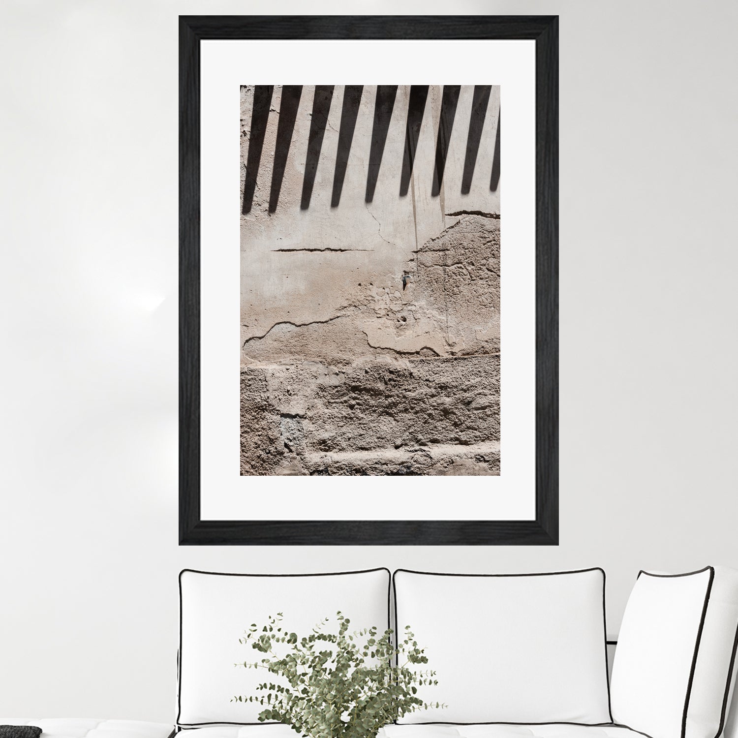 Shadow of lines at vintage wall by Photolovers on GIANT ART - abstract ground