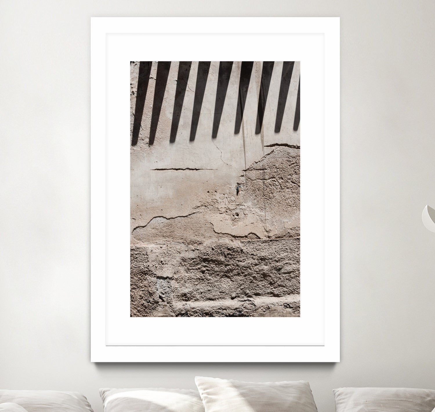 Shadow of lines at vintage wall by Photolovers on GIANT ART - abstract ground