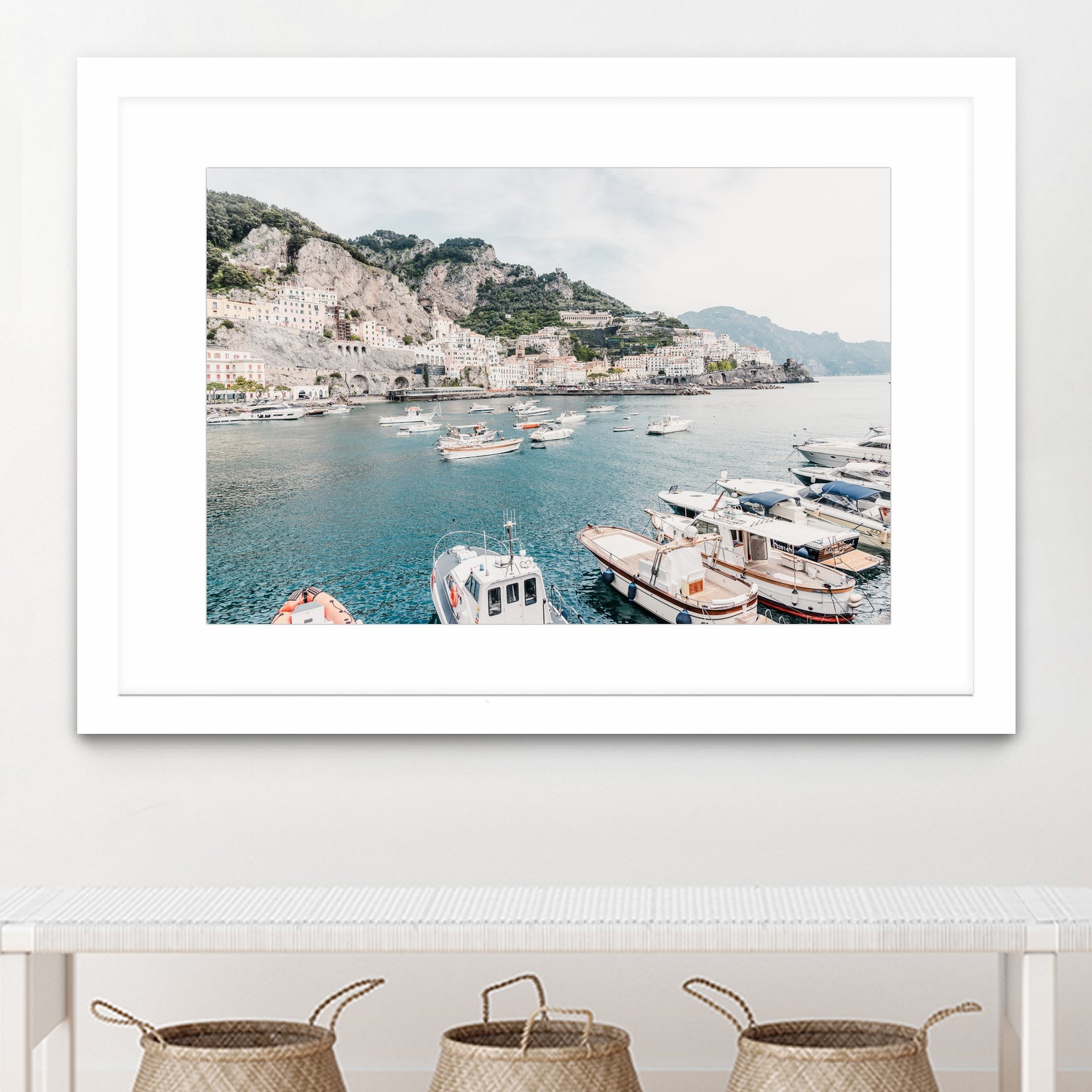 Amalfi coast with boats #2 by Photolovers on GIANT ART - landscape harmony