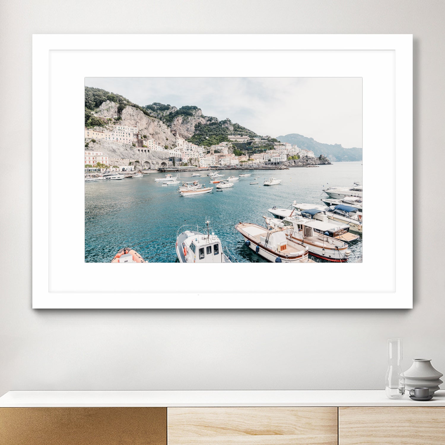 Amalfi coast with boats #2 by Photolovers on GIANT ART - landscape harmony