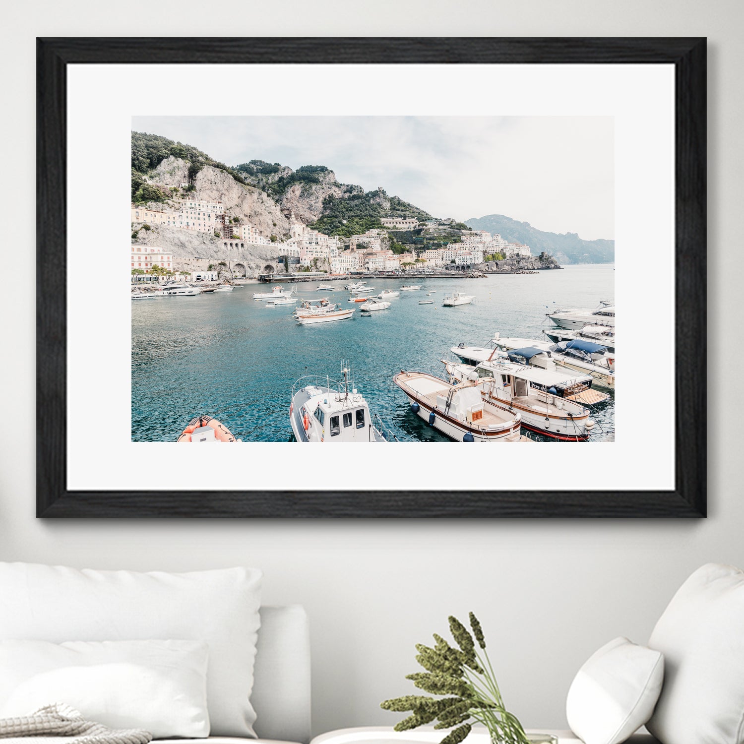 Amalfi coast with boats #2 by Photolovers on GIANT ART - landscape harmony