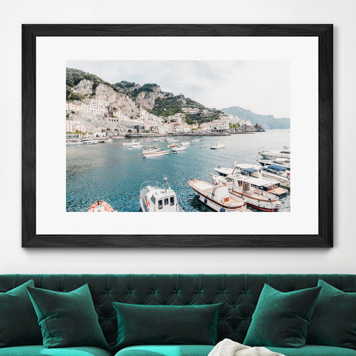 Amalfi coast with boats #2 by Photolovers on GIANT ART - landscape harmony