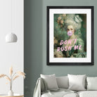 Marie Antoinette Dont Rush Me by Talitha McQueen on GIANT ART - pink contemporary  human face,flower,text,clothing,painting,doll,poster,person,fashion,flowers,flora,floral,botanical,flowers and plants,botanicals,word,words,painted,paint,painterly,people,portrait,figurative