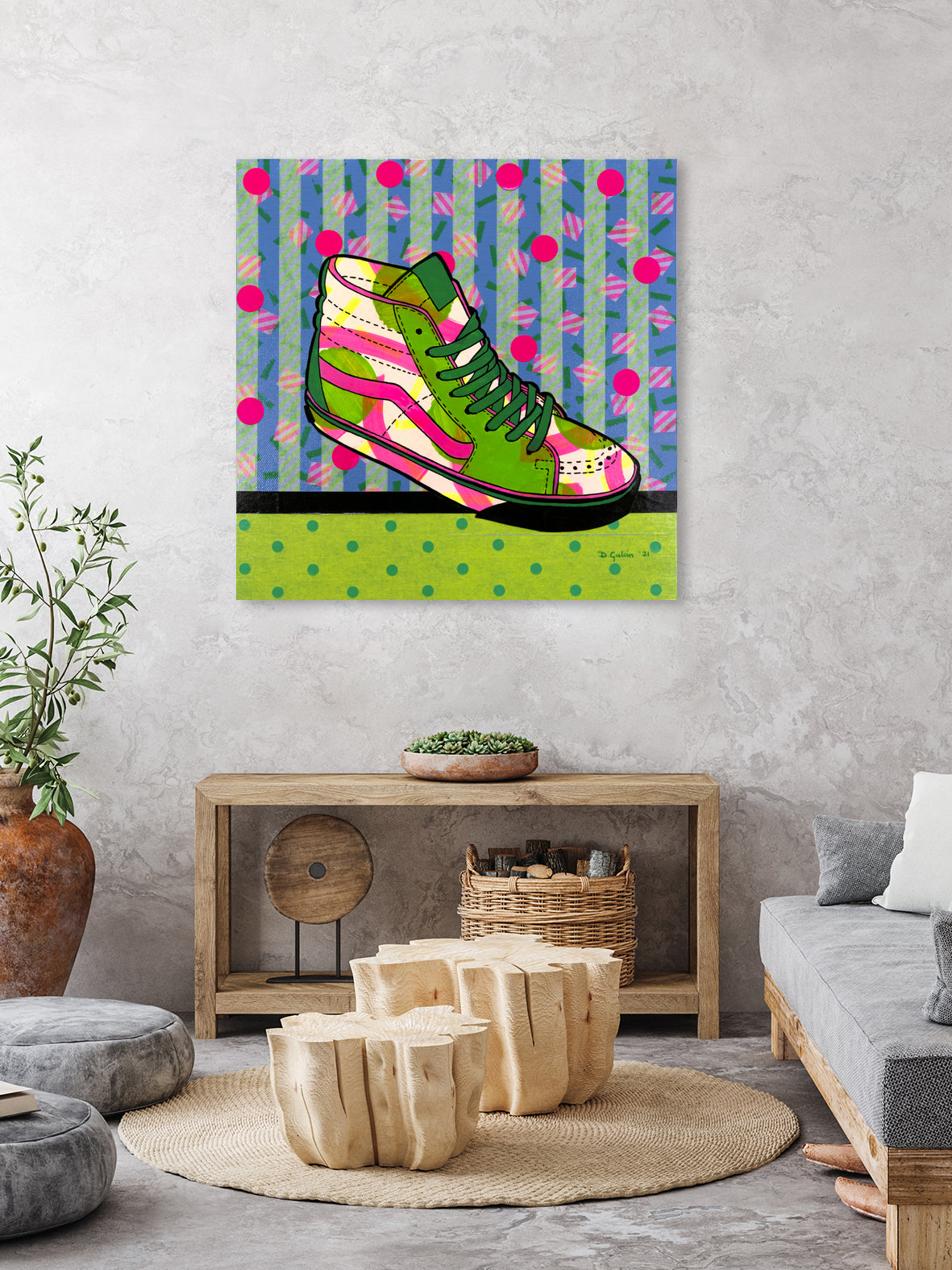 Green Fantasy by David Galan  on GIANT ART - green illustration sneekers