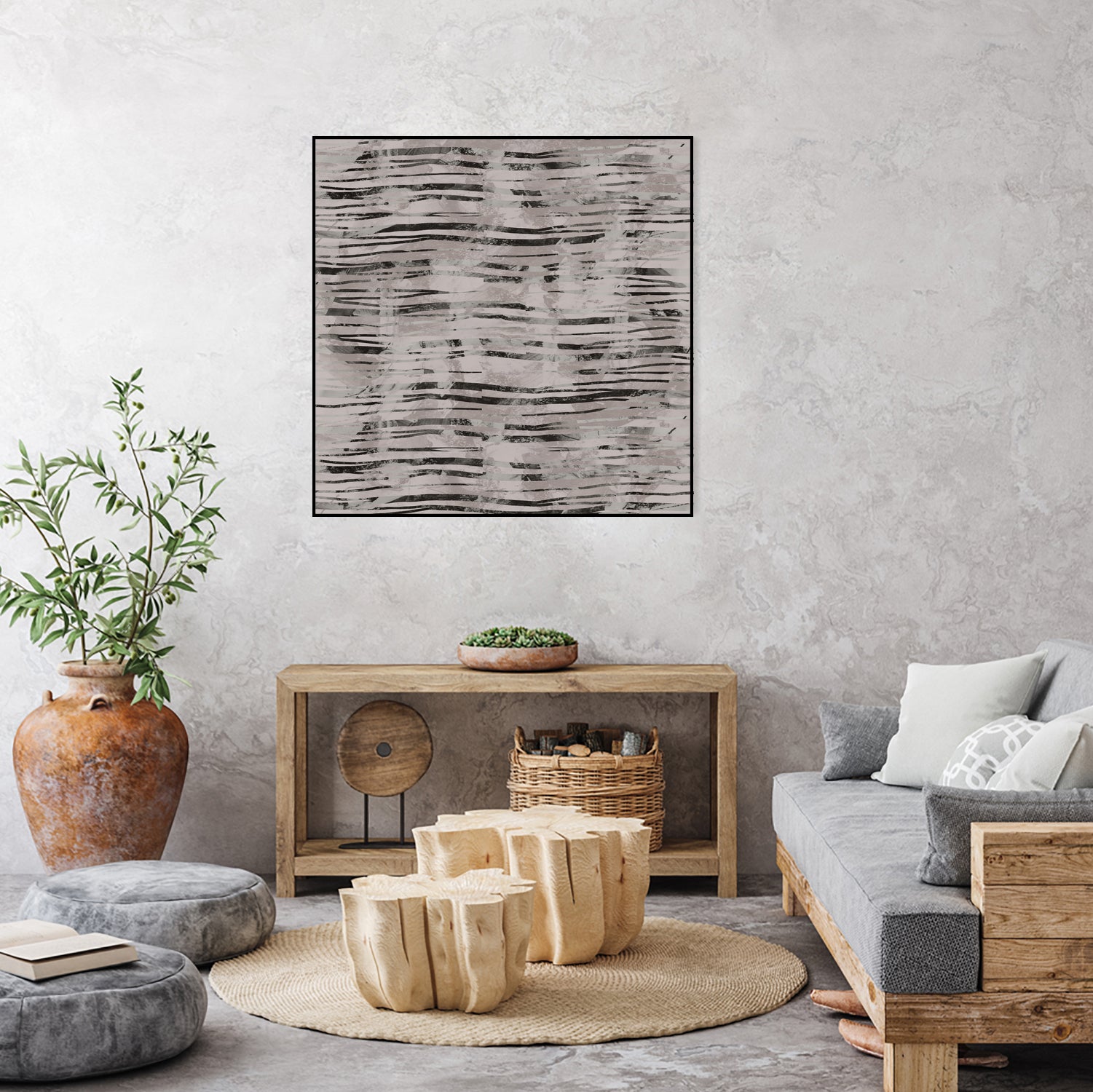 Minimal Organic Wavy Lines 7 by cartissi on GIANT ART - abstract sketch