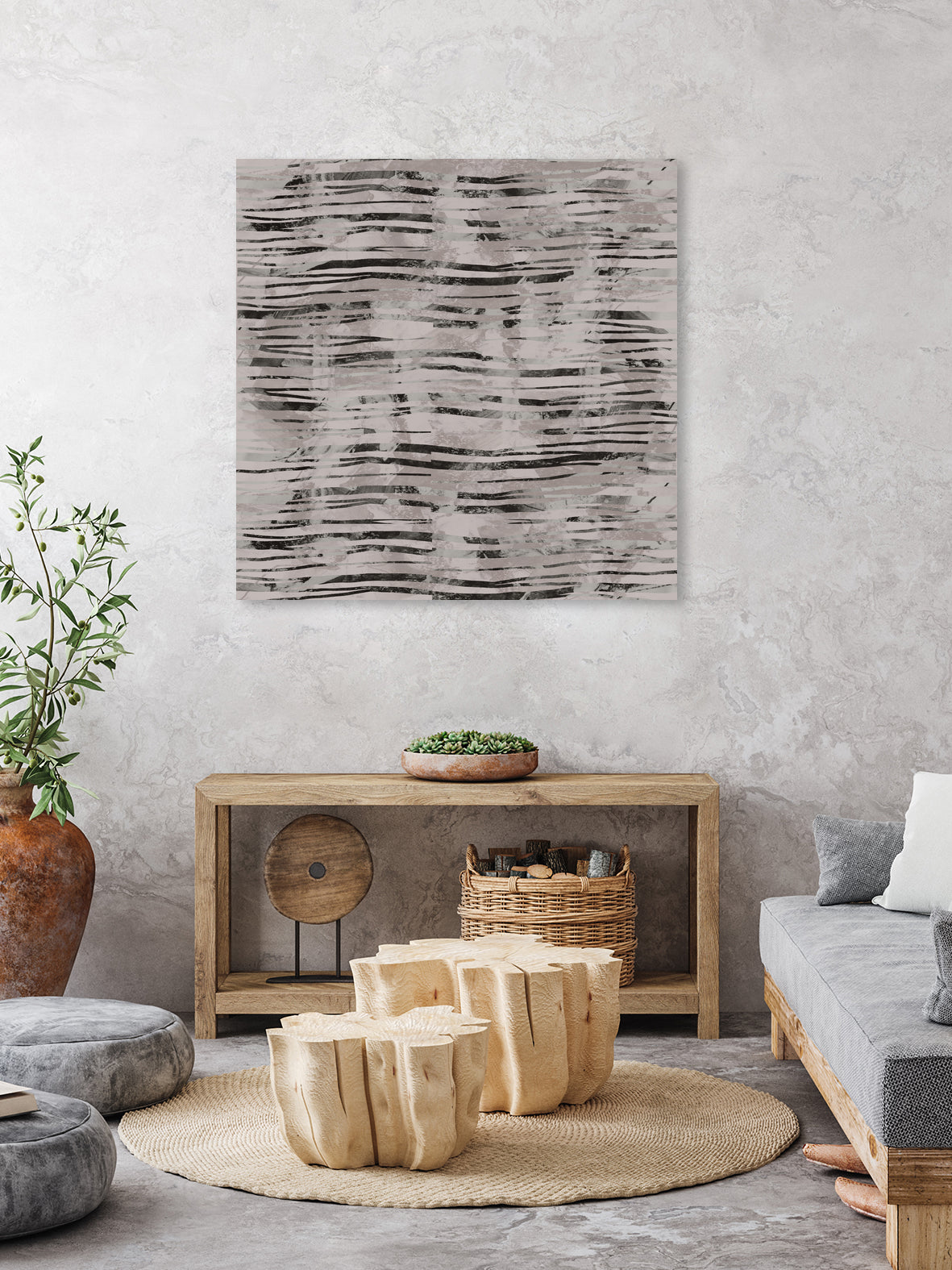 Minimal Organic Wavy Lines 7 by cartissi on GIANT ART - abstract sketch