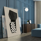 Checkered Abstraction by MIUUS STUDIO on GIANT ART - black shapes 