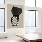 Checkered Abstraction by MIUUS STUDIO on GIANT ART - black shapes 