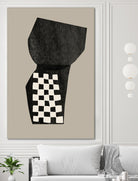 Checkered Abstraction by MIUUS STUDIO on GIANT ART - black shapes 