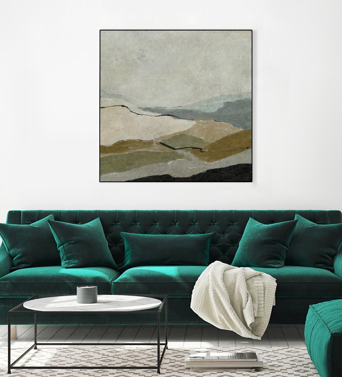 Unseen Landscape by Dan Hobday on GIANT ART - bown abstract ananpainted