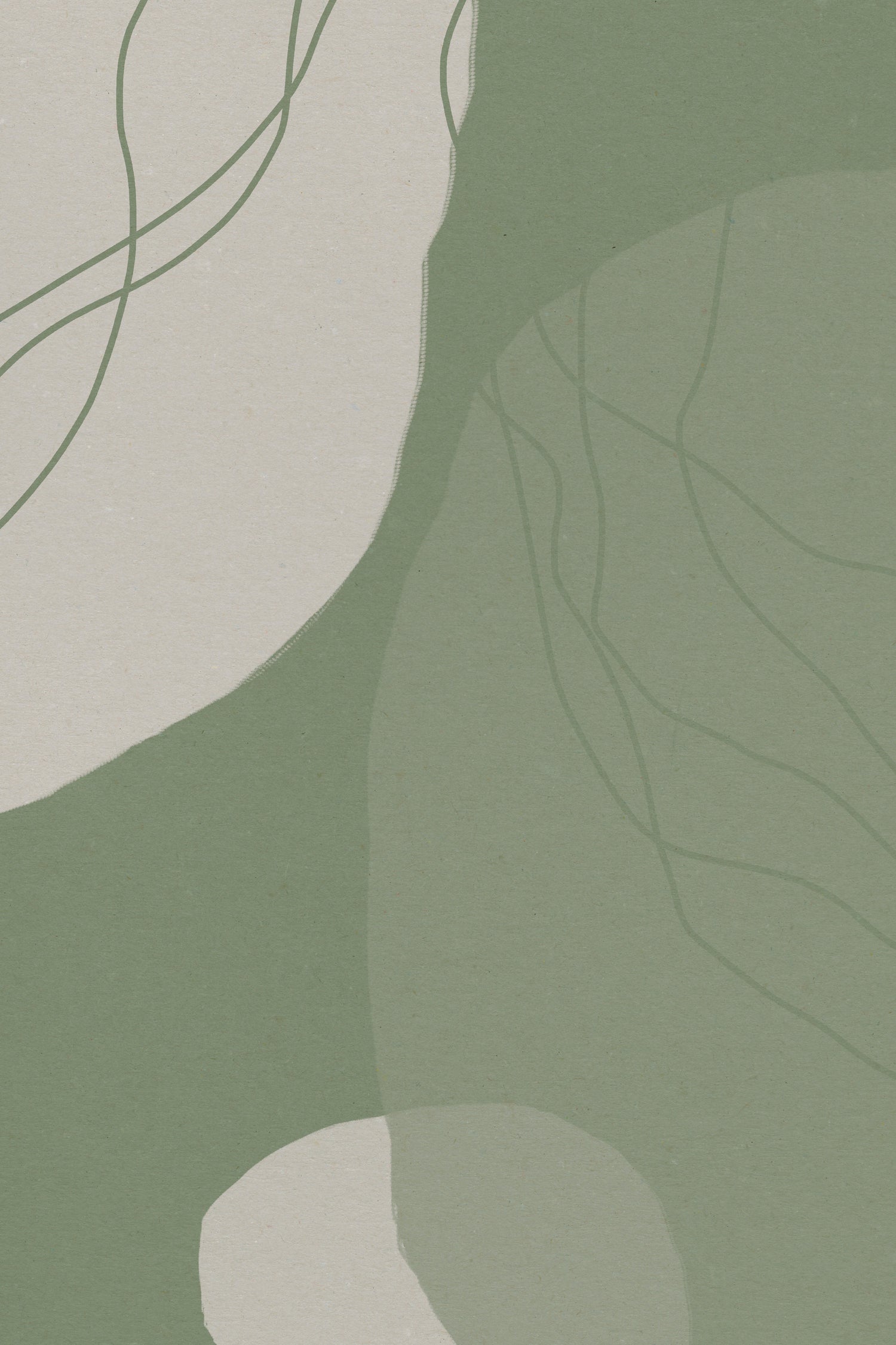 Modern Abstract Minimalist  Shapes In Sage and White  0008 by Dina Dankers on GIANT ART - abstract drawing