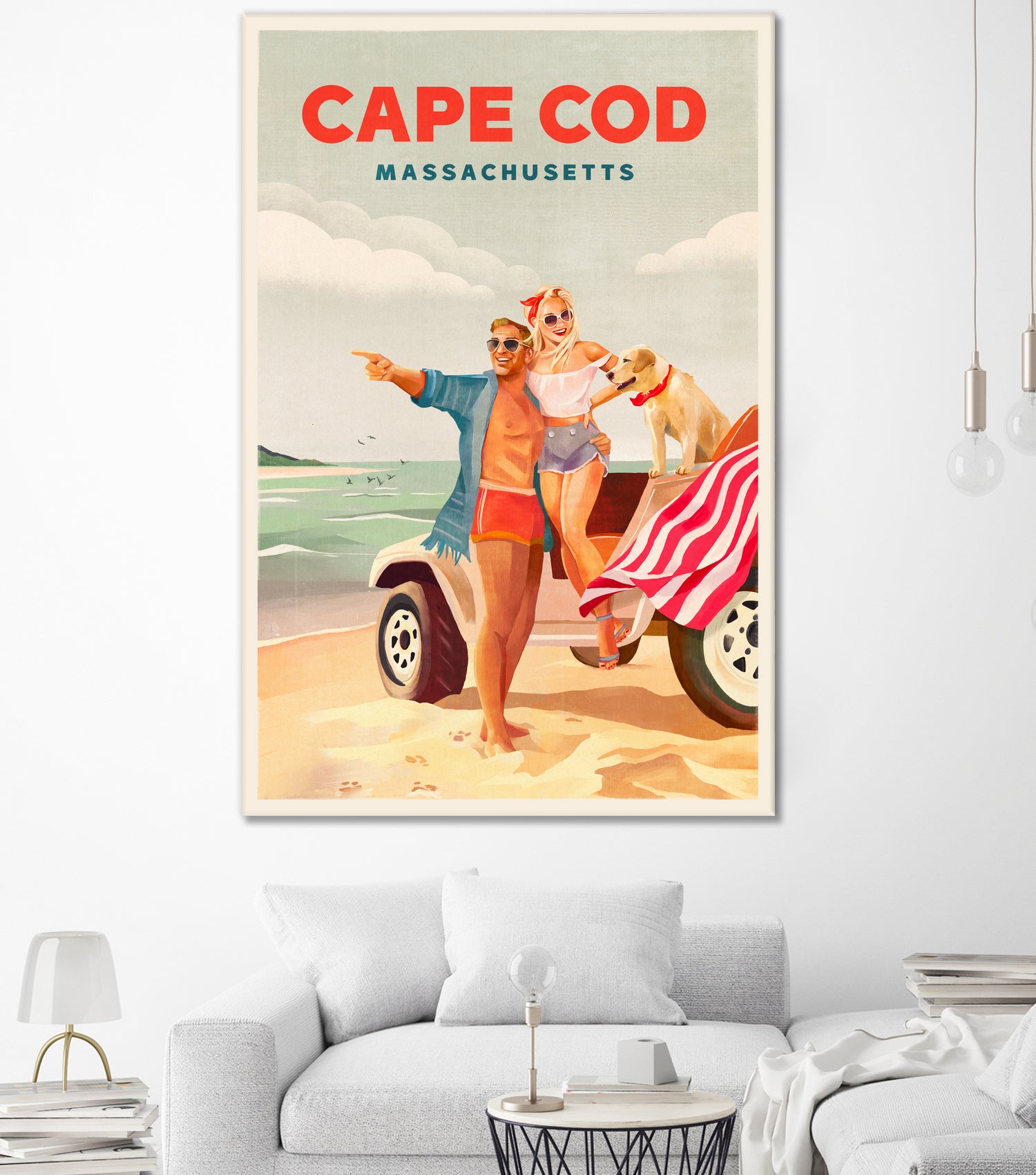 Cape Cod Massachusetts Summer Beach Art by The Whiskey Ginger on GIANT ART - figurative blonde