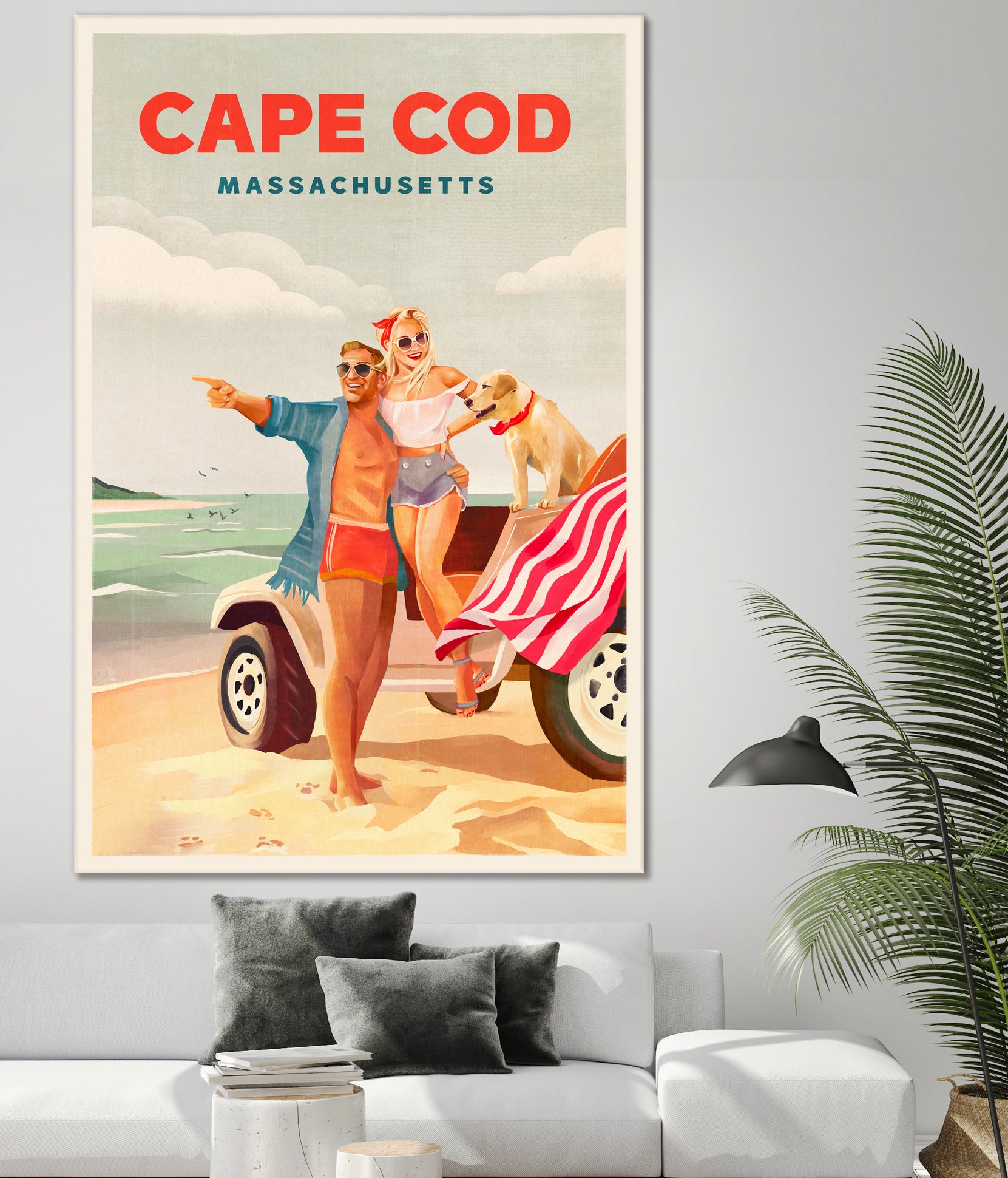 Cape Cod Massachusetts Summer Beach Art by The Whiskey Ginger on GIANT ART - figurative blonde