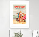 Cape Cod Massachusetts Summer Beach Art by The Whiskey Ginger on GIANT ART - figurative blonde