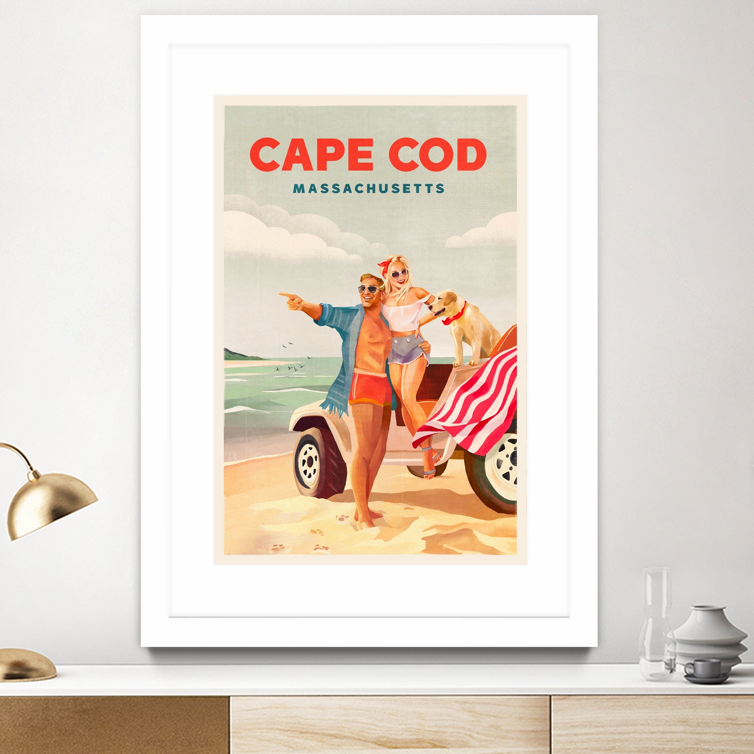 Cape Cod Massachusetts Summer Beach Art by The Whiskey Ginger on GIANT ART - figurative blonde