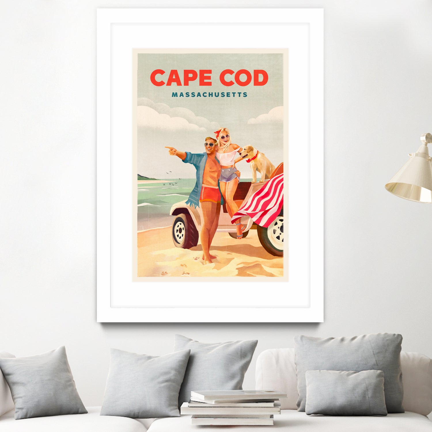 Cape Cod Massachusetts Summer Beach Art by The Whiskey Ginger on GIANT ART - figurative blonde