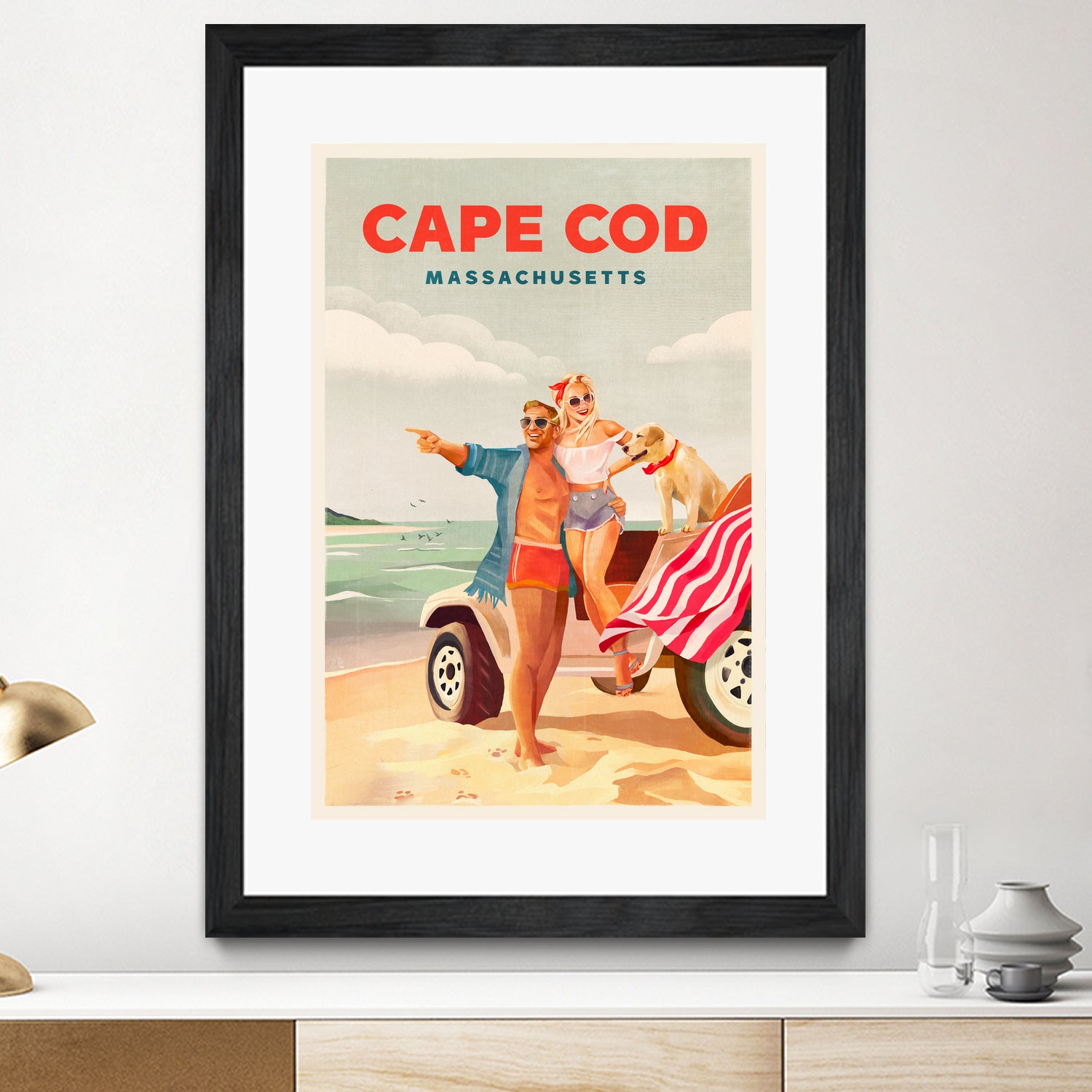 Cape Cod Massachusetts Summer Beach Art by The Whiskey Ginger on GIANT ART - figurative blonde