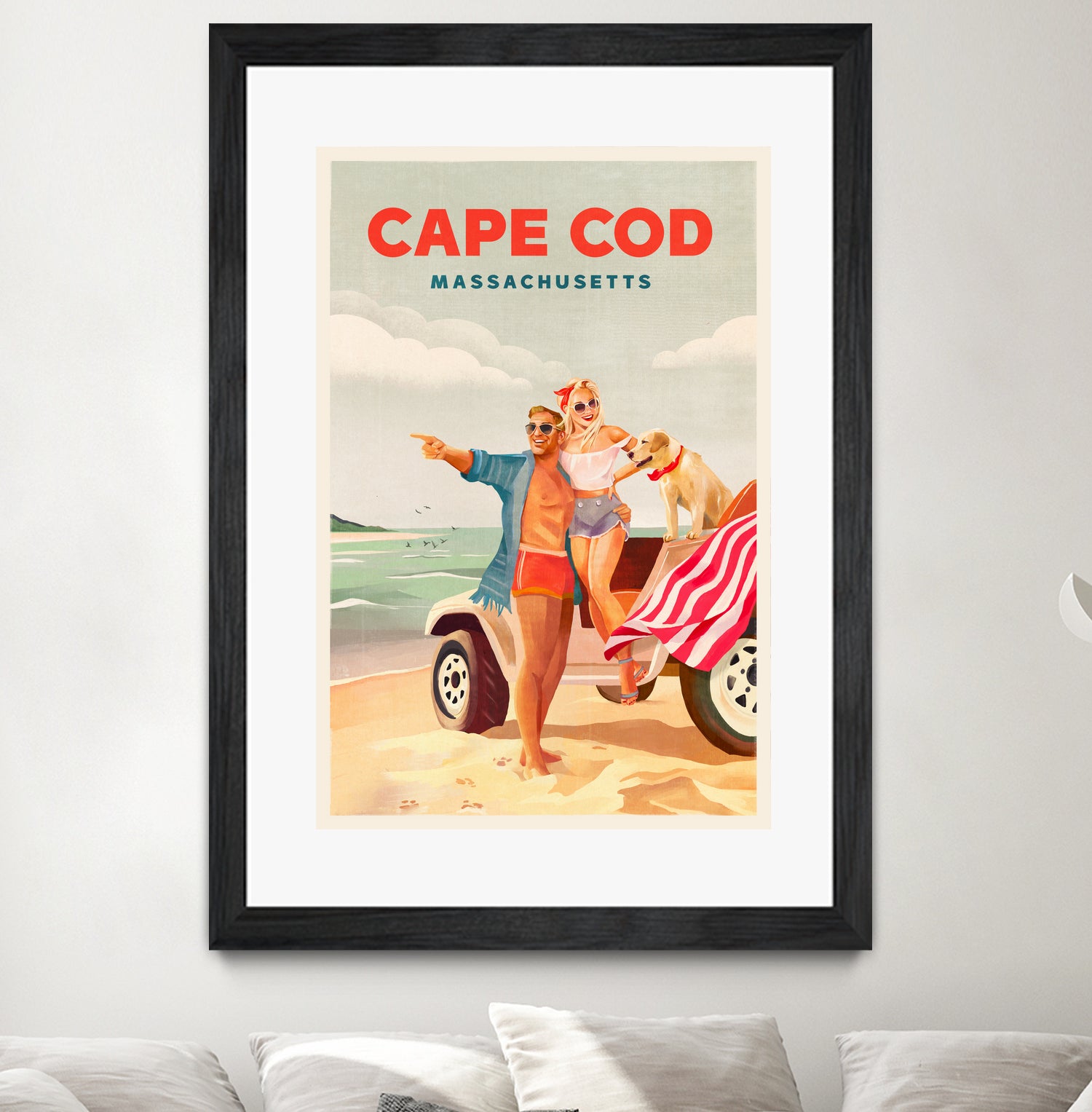 Cape Cod Massachusetts Summer Beach Art by The Whiskey Ginger on GIANT ART - figurative blonde