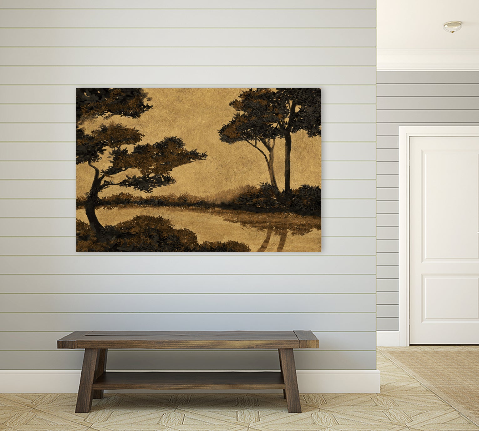 Wooland Pond by Dan Hobday on GIANT ART - nature and landscapes painting