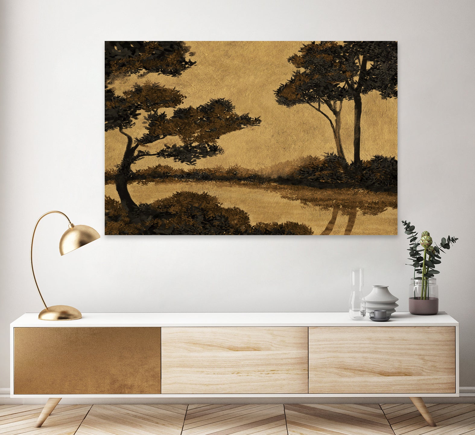 Wooland Pond by Dan Hobday on GIANT ART - nature and landscapes painting