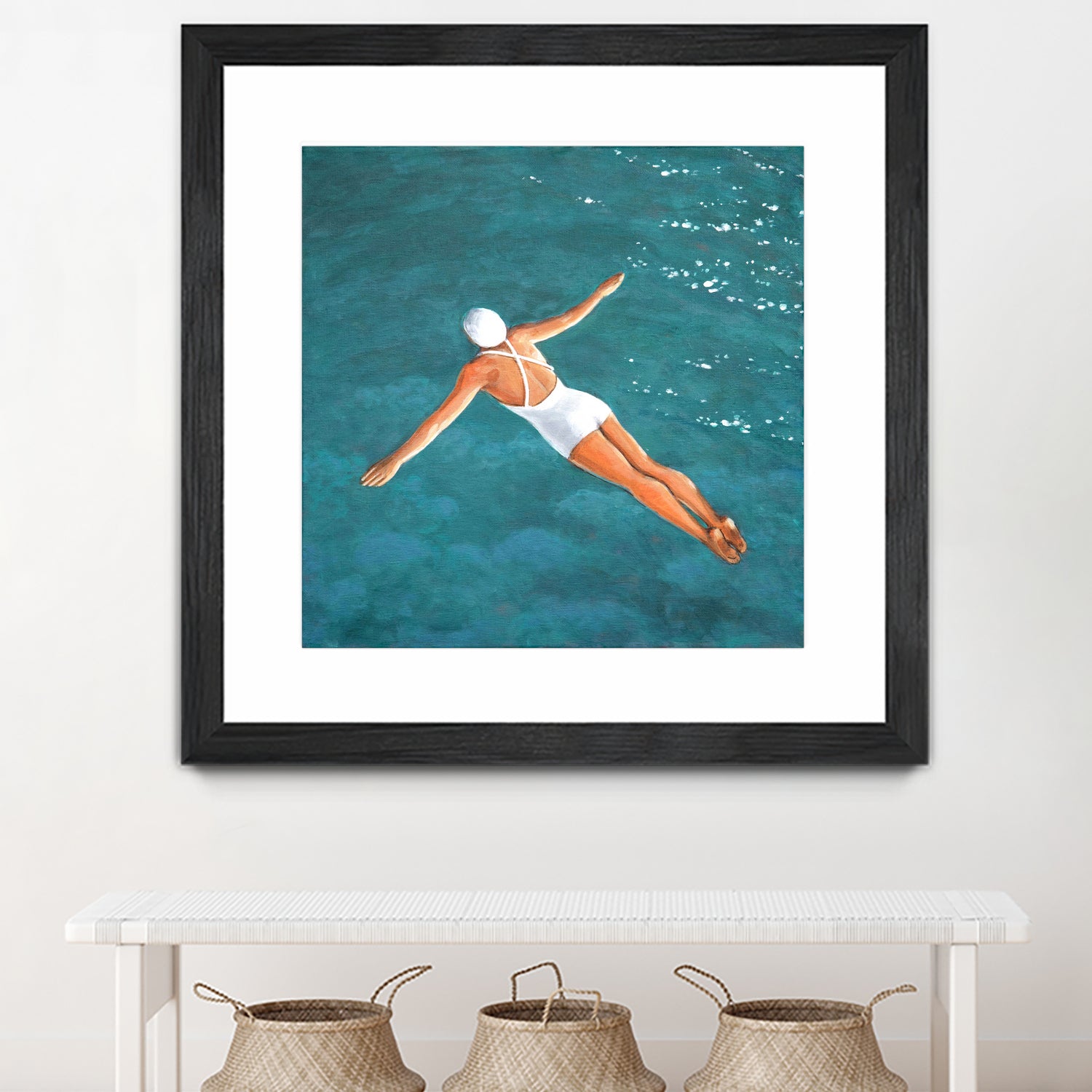 High Diver Above Water by Sarah Morrissette on GIANT ART - landscape woman