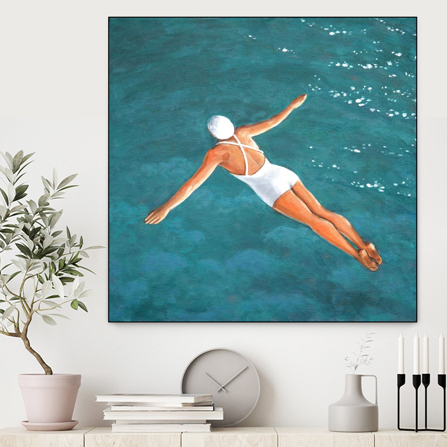 High Diver Above Water by Sarah Morrissette on GIANT ART - landscape woman