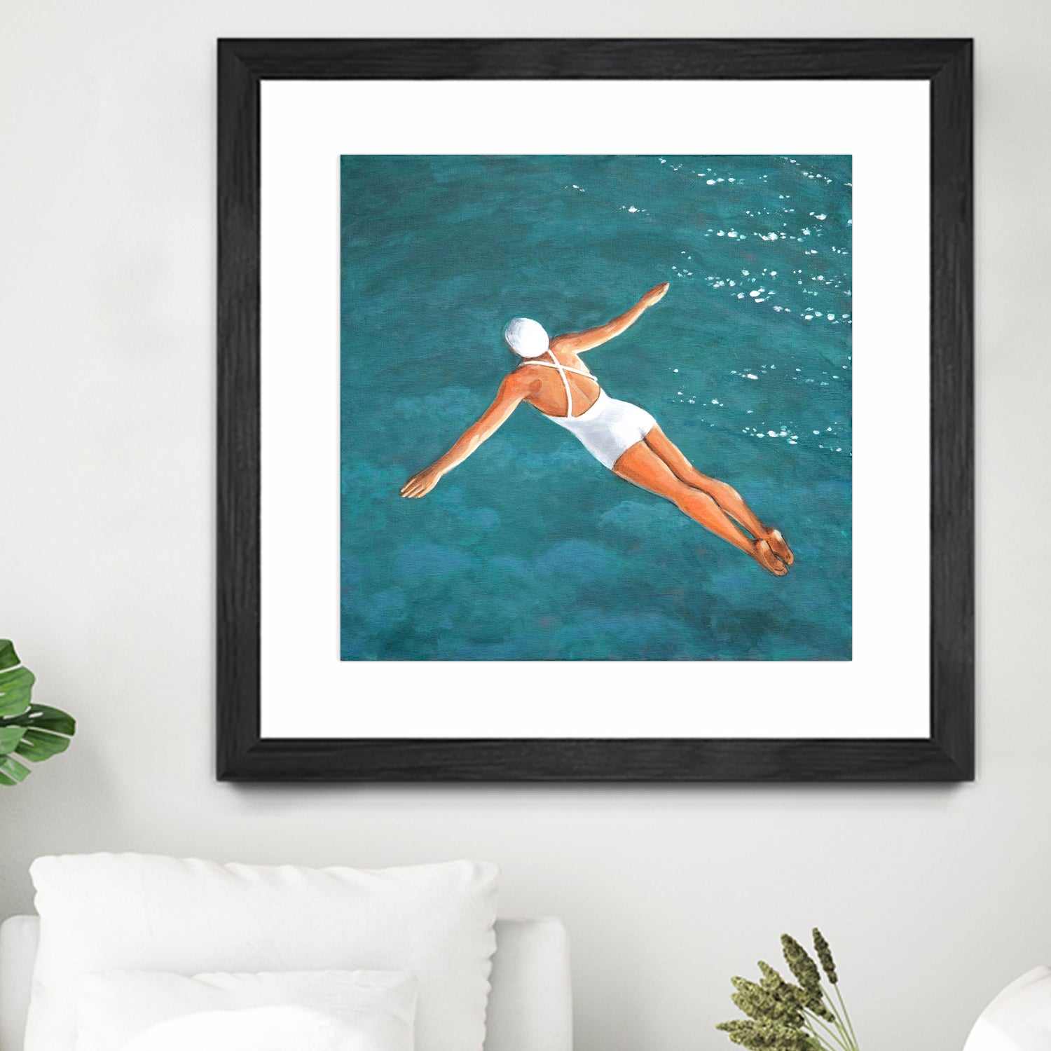 High Diver Above Water by Sarah Morrissette on GIANT ART - landscape woman