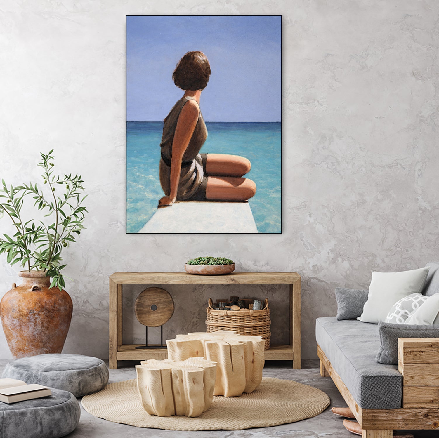 Sea View by Sarah Morrissette on GIANT ART - figuative looking away