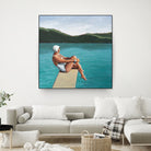 Swimmer At Lake by Sarah Morrissette on GIANT ART - figurative diving board