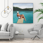 Swimmer At Lake by Sarah Morrissette on GIANT ART - figurative diving board