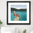 Swimmer At Lake by Sarah Morrissette on GIANT ART - figurative diving board