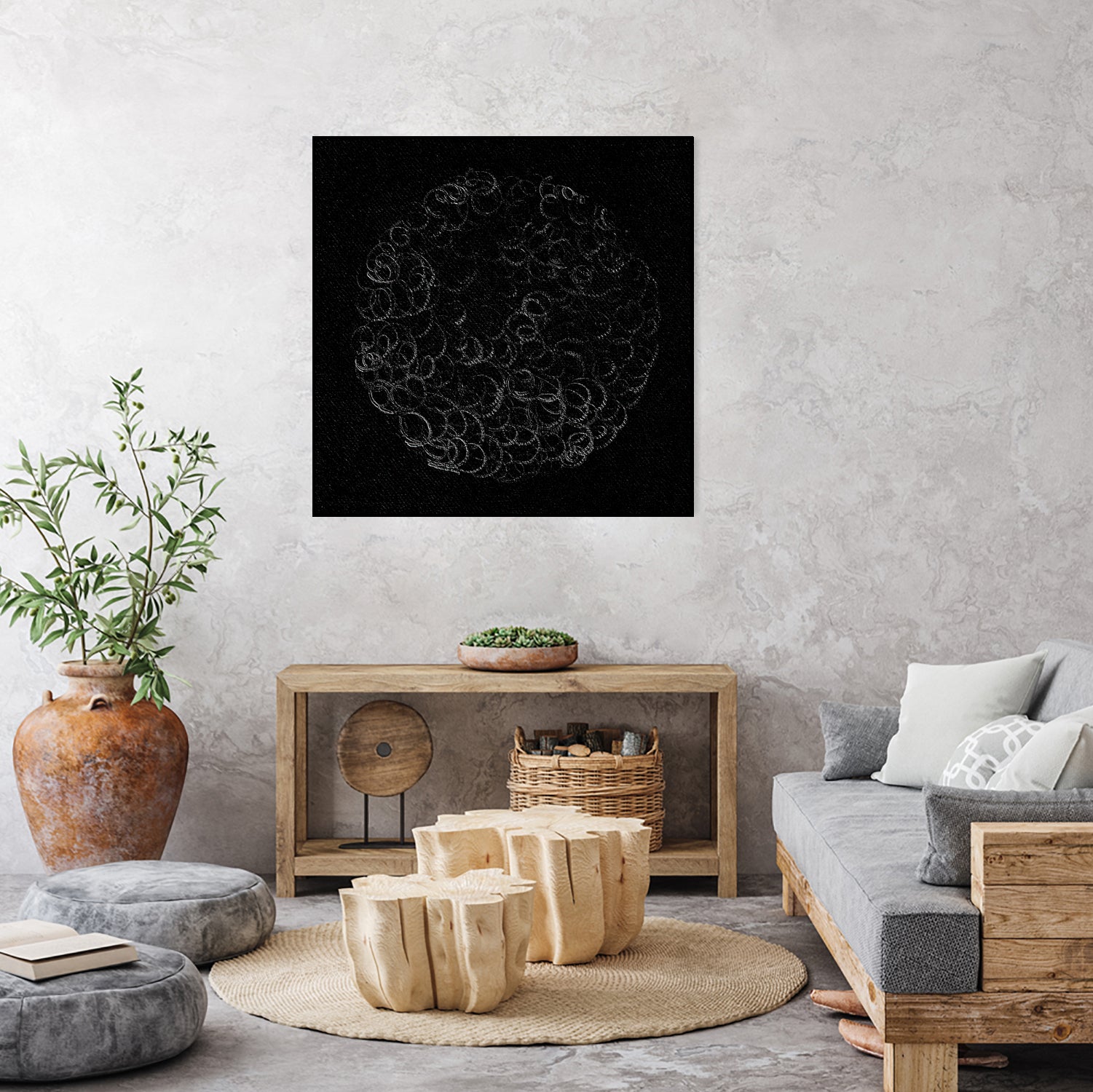 Round Shape 35 by Santhosh ch on GIANT ART - line art drawing