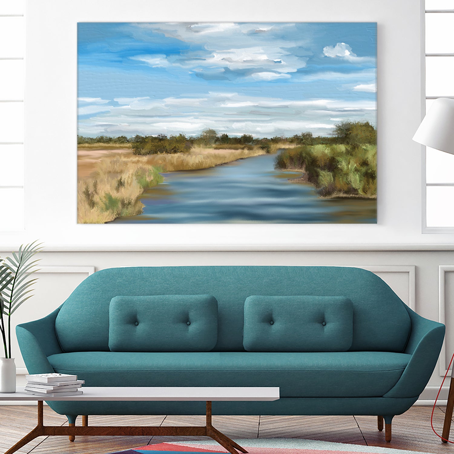 River of Reeds, Botswana by Jenna Alheit on GIANT ART - green landscape 