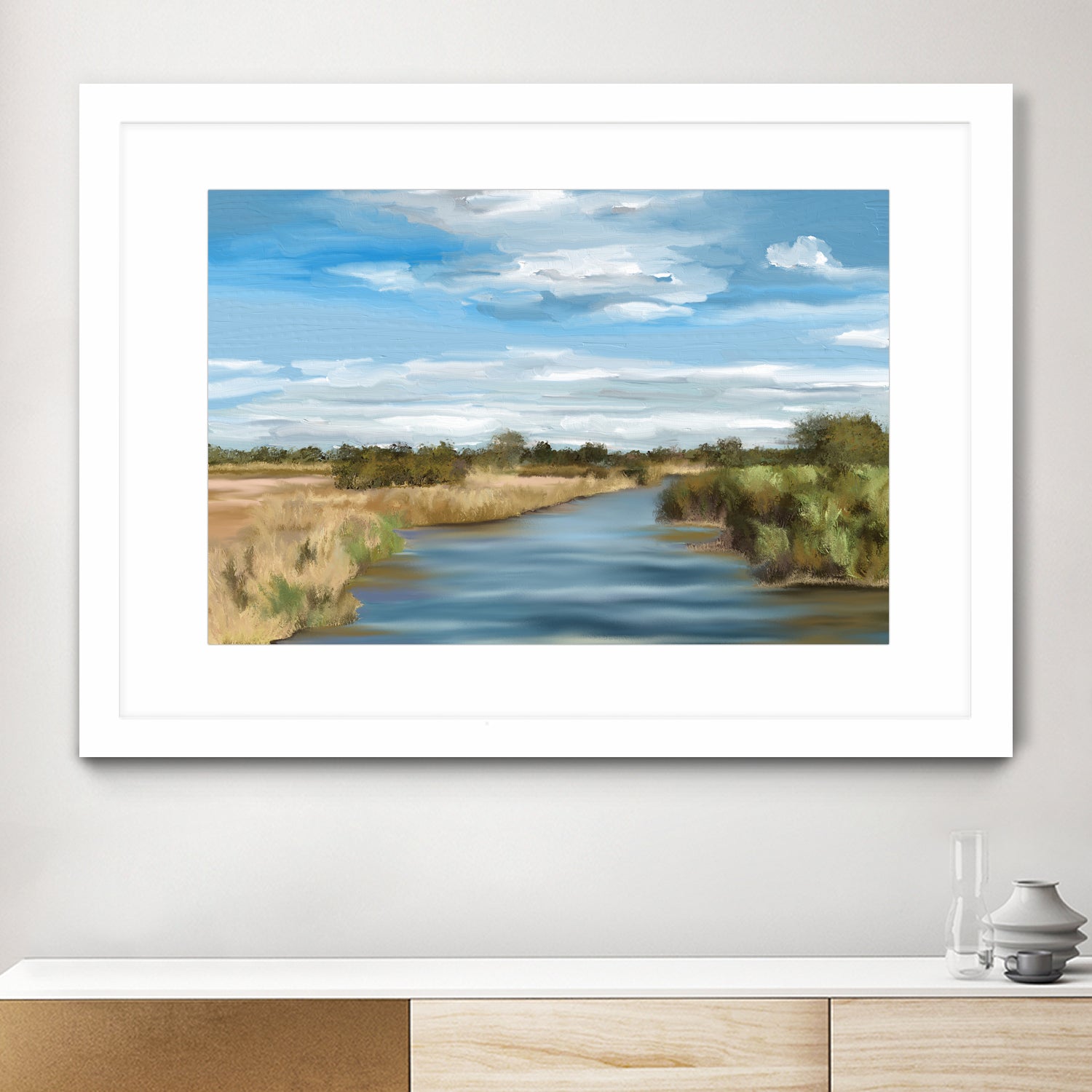 River of Reeds, Botswana by Jenna Alheit on GIANT ART - green landscape 