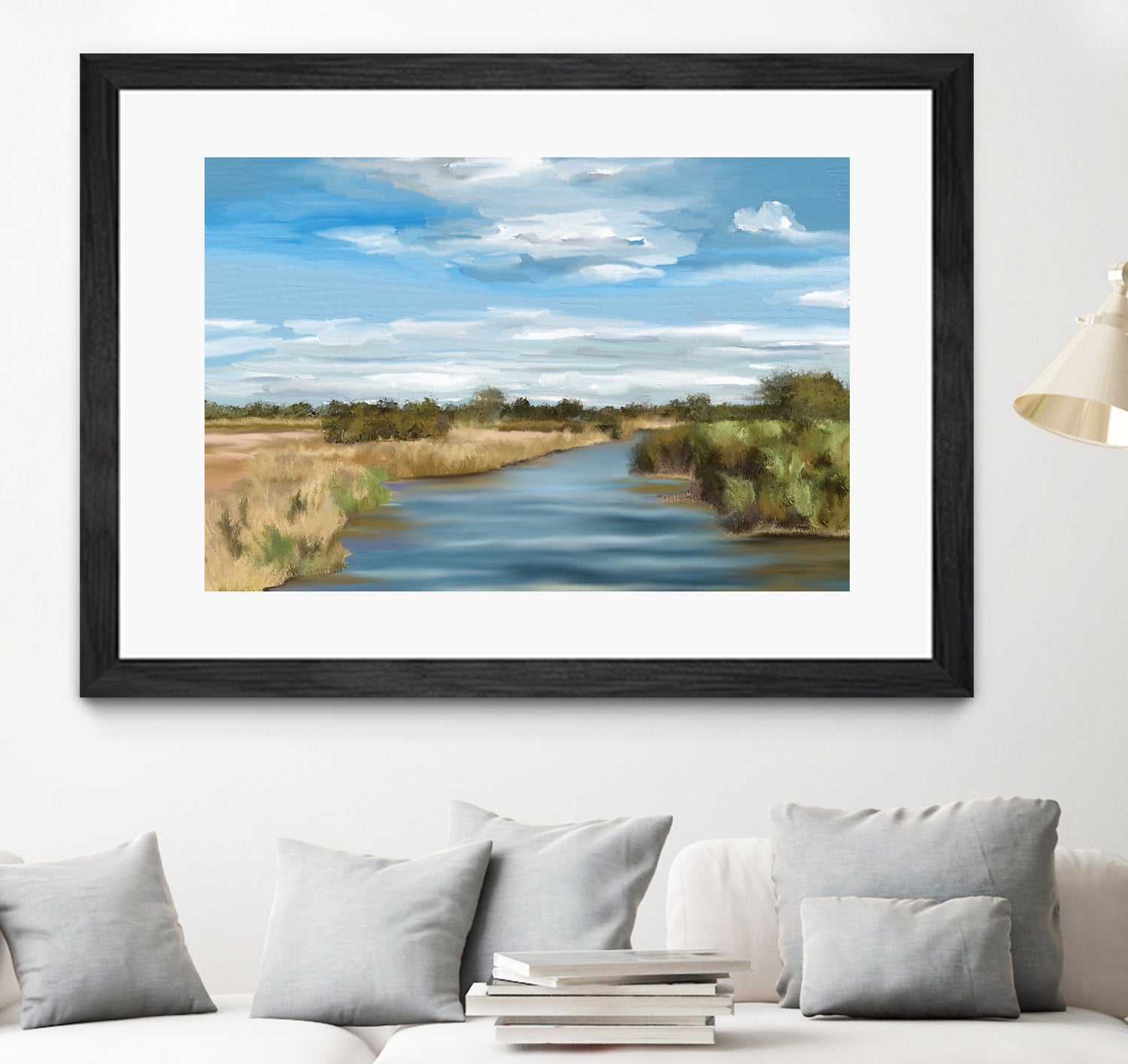 River of Reeds, Botswana by Jenna Alheit on GIANT ART - green landscape 