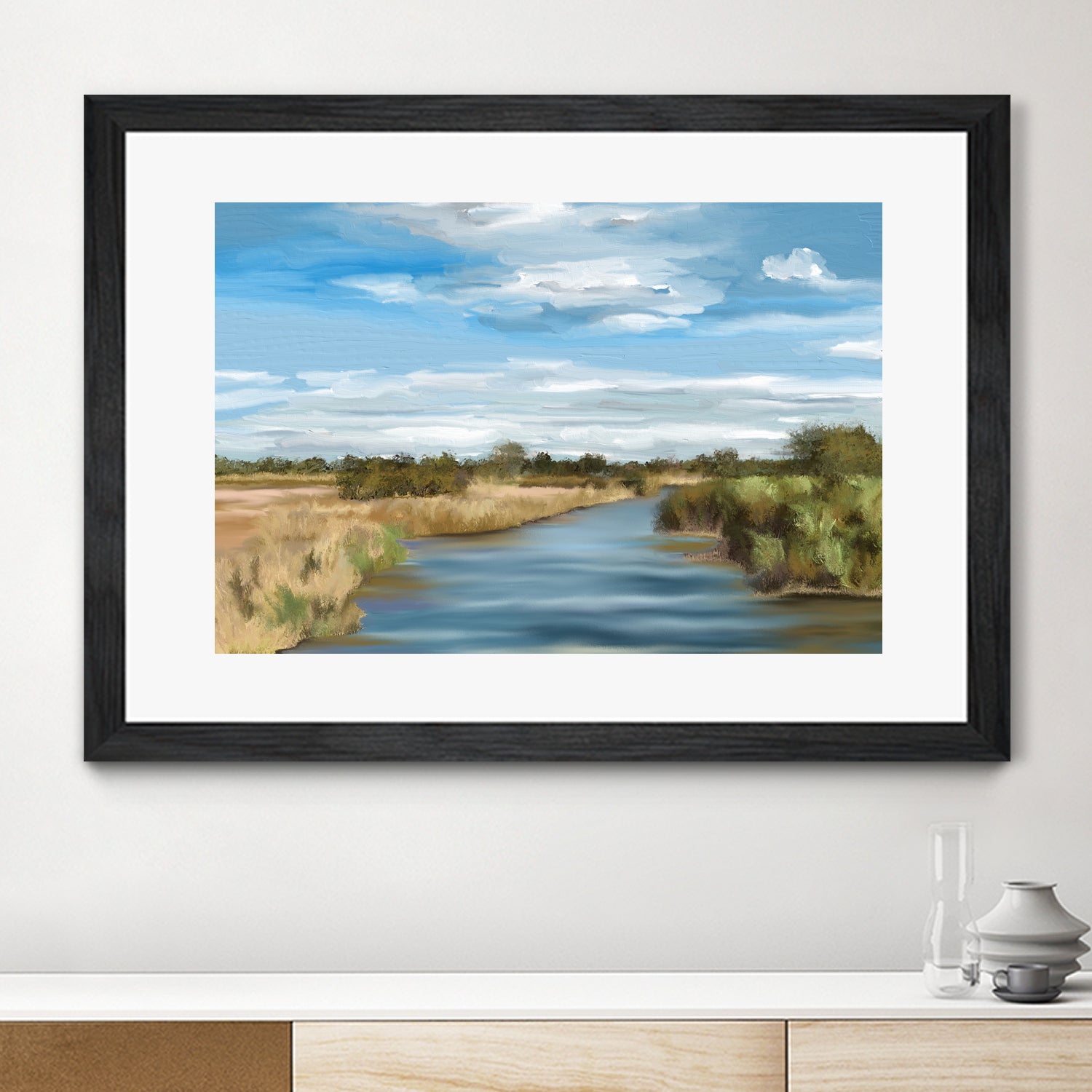River of Reeds, Botswana by Jenna Alheit on GIANT ART - green landscape 