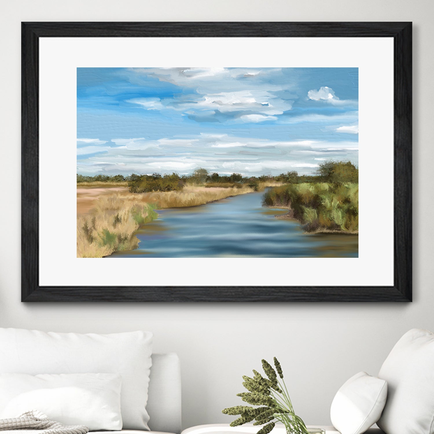 River of Reeds, Botswana by Jenna Alheit on GIANT ART - green landscape 